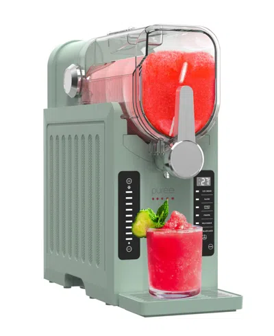 Tzumi Puree 2.6 Liter Slushie And Soft Serve Ice Cream Machine In Green