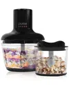 Tzumi Puree 8.5-cup Food Processor With Stainless Steel Blades, Black In Black