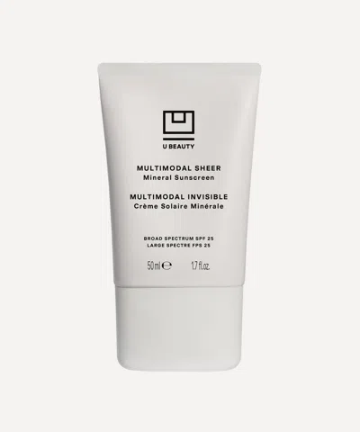 U Beauty Multimodal Sheer Mineral Sunscreen Broad Spectrum Spf25 50ml