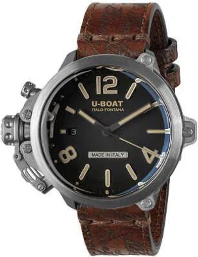 Pre-owned U-boat 8809 Capsule 45 Mm Ss Bk Be Automatic Mens Watch 10atm