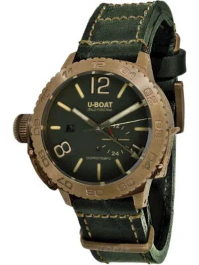 Pre-owned U-boat 9088 Doppotiempo Automatic Mens Watch 46mm 10 Atm