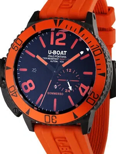 Pre-owned U-boat 9543 Sommerso Orange Ipb Automatic Mens Watch 46mm 30atm