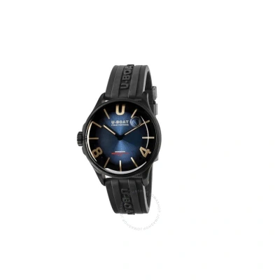U-boat Capsoil Darkmoon Quartz Blue Dial Men's Watch 9020 In Black