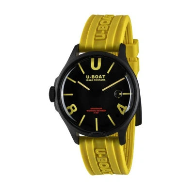 U-boat Darkmoon Quartz Black Dial Men's Watch 9522 In Yellow