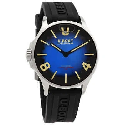 Pre-owned U-boat Lefty Capsoil Darkmoon Quartz Blue Dial Men's Watch 9021