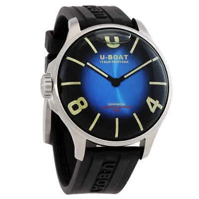 Pre-owned U-boat Lefty Darkmoon Quartz Blue Dial Men's Watch 8704
