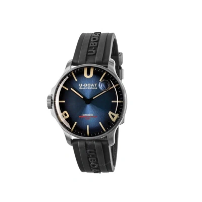 U-boat Lefty Darkmoon Quartz Blue Dial Men's Watch 8704 In Black