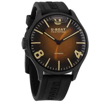Pre-owned U-boat Lefty Darkmoon Quartz Brown Dial Men's Watch 8699