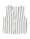 U+é Toddler Boy Tailored Vest Ivory Size 5 Lycra, Cotton, Polyester In White