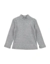 U+é Toddler Boy Turtleneck Light Grey Size 6 Viscose, Polyamide, Polyester In Grey