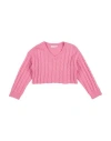 U+é Babies'  Toddler Girl Sweater Pink Size 4 Viscose, Merino Wool, Polyamide, Cashmere
