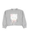 U+é Toddler Girl Sweatshirt Grey Size 6 Cotton, Elastane In Grey