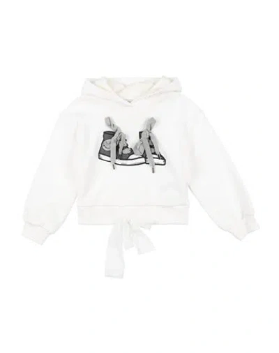U+é Babies'  Toddler Girl Sweatshirt White Size 5 Cotton