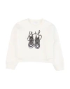 U+é Toddler Girl Sweatshirt White Size 6 Cotton In White