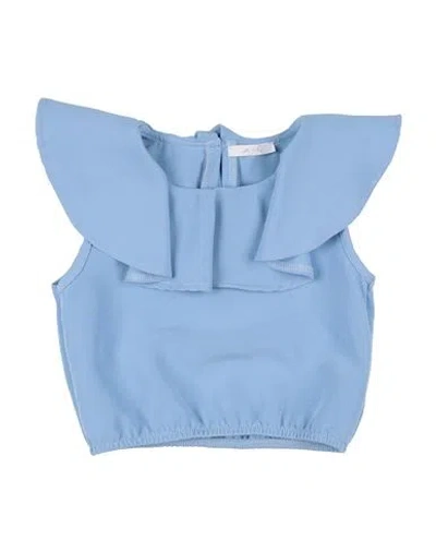 U+é Babies'  Toddler Girl Top Light Blue Size 6 Polyester, Elastane