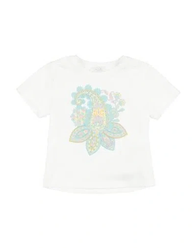 U+é Babies'  Toddler Girl T-shirt Light Green Size 6 Cotton, Elastane In White