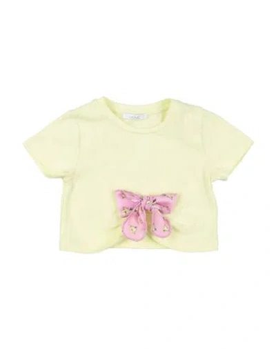 U+é Babies'  Toddler Girl T-shirt Lime Green Size 6 Cotton, Elastane