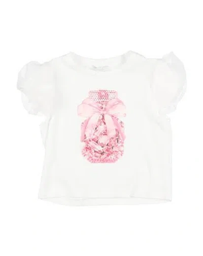 U+é Babies'  Toddler Girl T-shirt White Size 5 Cotton, Elastane