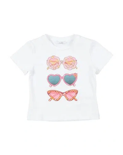 U+é Babies'  Toddler Girl T-shirt White Size 6 Cotton, Elastane