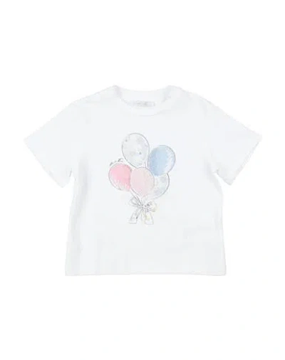 U+é Babies'  Toddler Girl T-shirt White Size 6 Cotton, Elastane