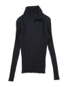 U+é Babies'  Toddler Girl Turtleneck Midnight Blue Size 5 Cotton, Elastane In Black