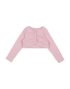 U+é Toddler Girl Wrap Cardigans Pink Size 6 Cotton, Elastane In Pink
