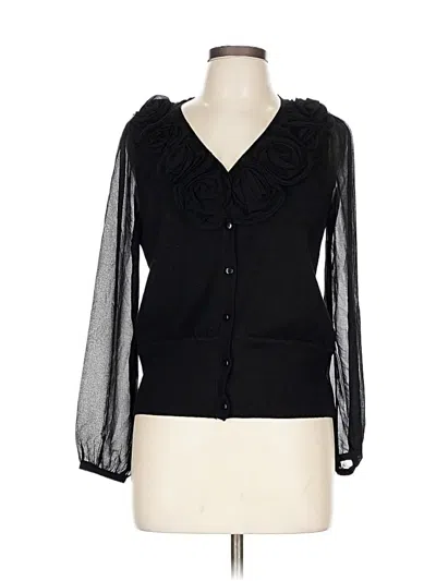U-knit 3/4 Sleeve Blouse In Black
