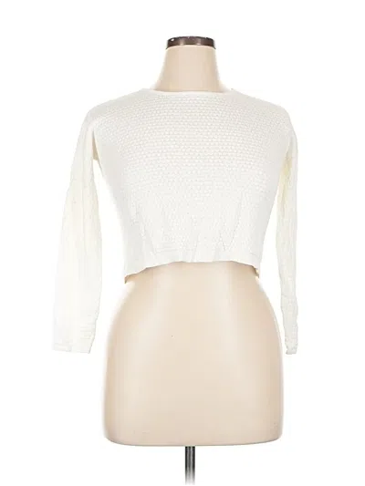 U-knit 3/4 Sleeve T-shirt In White