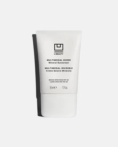 Ubeauty U Beauty Multimodal Sheer Mineral Sunscreen Broad Spectrum Spf 25 50ml