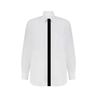 Úchè Men's White / Black White Shirt With Black Velvet Patch In White/black