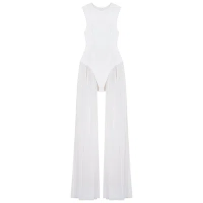 Úchè Women's White Tulle Bodysuit