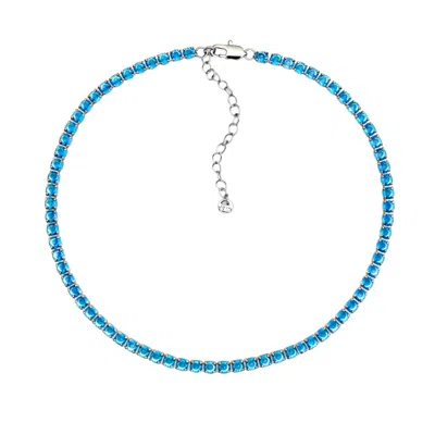 Uchi And Soto Women's Blue / Silver Shikaku Blue & Silver Tennis Necklace In Multi