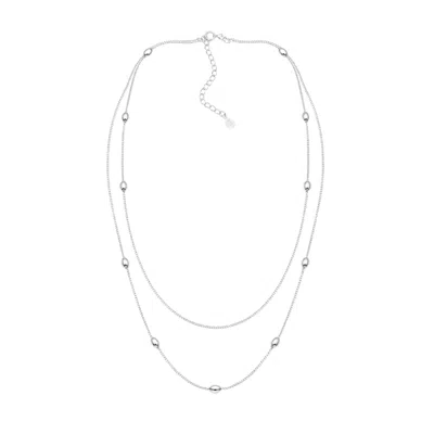 Uchi And Soto Women's Enso 925 Silver Layered Chain Necklace