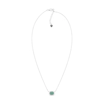Uchi And Soto Women's Enso Amazonite & 925 Sterling Silver Necklace In Metallic