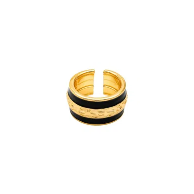 Uchi And Soto Women's Gold / Black Kin Black & Gold Ring In Gold/black
