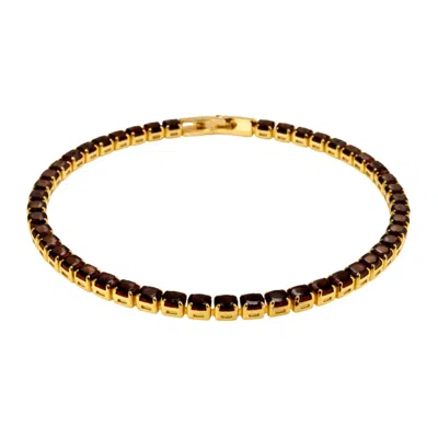 Uchi And Soto Women's Gold / Brown Shikaku Brown Tennis Bracelet In Multi