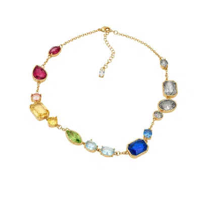 Uchi And Soto Women's Gold Hanabi Mixed Stone Necklace