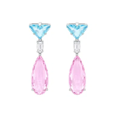 Uchi And Soto Women's Gold Hanabi Stone Shapes Drop Earrings