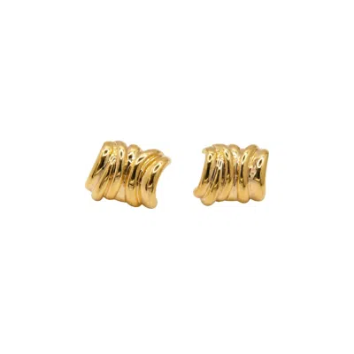 Uchi And Soto Women's Gold Kin Molten Structured Stud Earrings