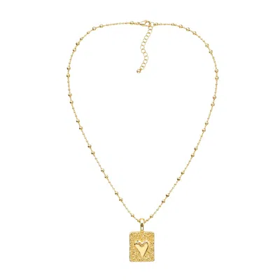 Uchi And Soto Women's Gold Kokoro Love Pendant Necklace