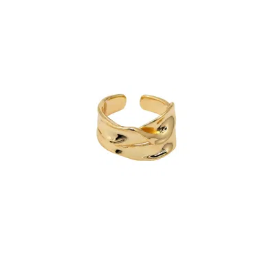Uchi And Soto Women's Gold Nami Molten Ring