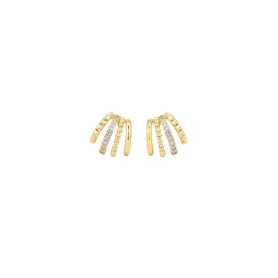 Uchi And Soto Women's Gold / Silver Kin Multi Chain Studs In Gold/silver