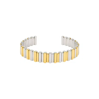Uchi And Soto Women's Gold / Silver Shikaku Mixed Metals Cuff Bangle In Gold/silver