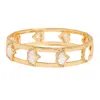Uchi And Soto Women's Gold / White Gingko Gold Shell Bangle In Multi