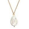 Uchi And Soto Women's Gold / White Shinju Gold Baroque Pearl Pendant In Gold