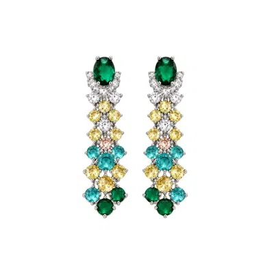 Uchi And Soto Women's Green / White / Yellow Hanabi Green & Yellow Stone Drop Earrings In Green/white/yellow