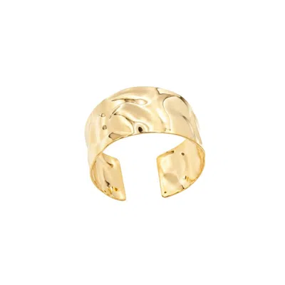 Uchi And Soto Women's Kin Gold Sculptured Wide Cuff Bangle