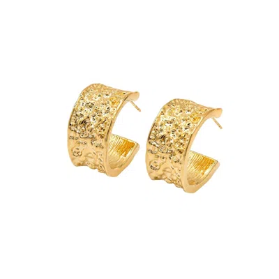Uchi And Soto Women's Kin Molten U&s Gold Hoop Earrings