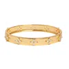Uchi And Soto Women's Kinmokusei Gold Bead Floral Bangle In Gold