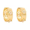 Uchi And Soto Women's Kinmokusei Gold Floral Hoops In Gold